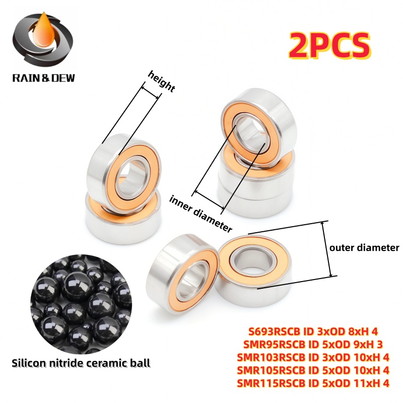 Baitcasting Reel - 2 sztuki miniaturowych łożysk kulkowych 3x8x4